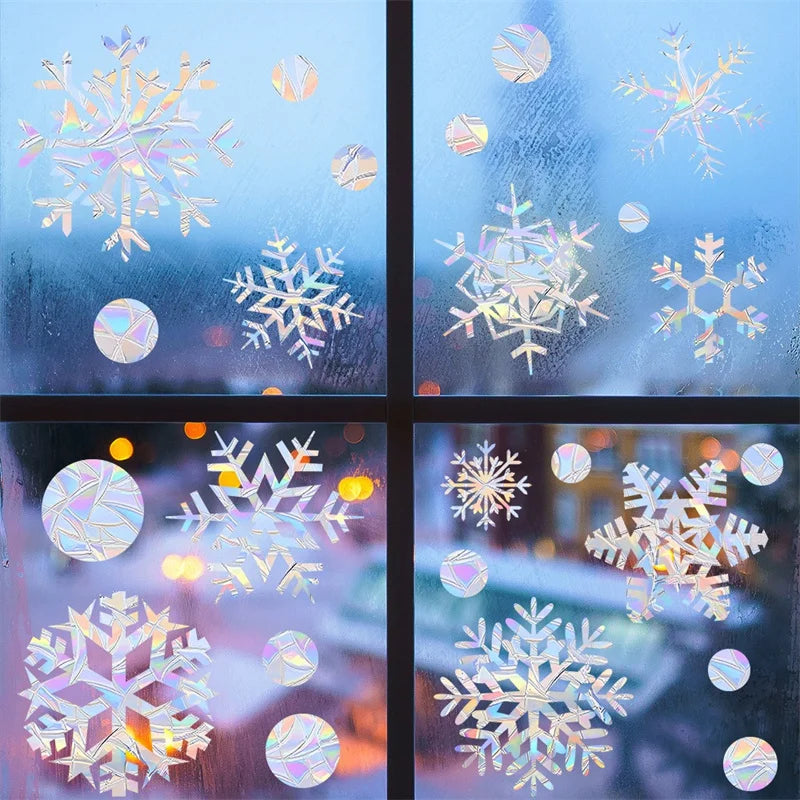 1 Set Snowflakes Pattern Christmas Home Decor