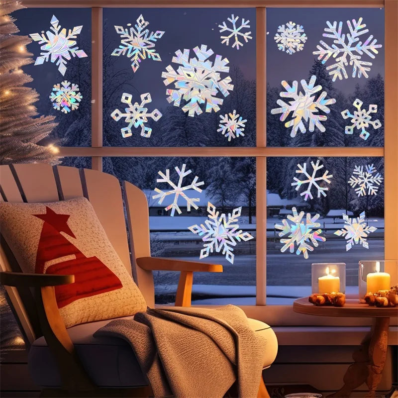 1 Set Snowflakes Pattern Christmas Home Decor