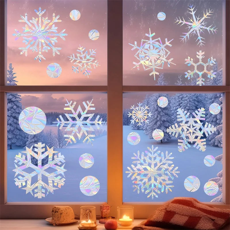 1 Set Snowflakes Pattern Christmas Home Decor