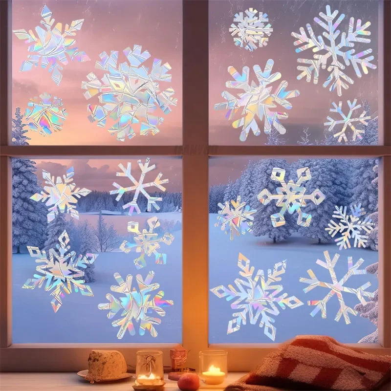 1 Set Snowflakes Pattern Christmas Home Decor