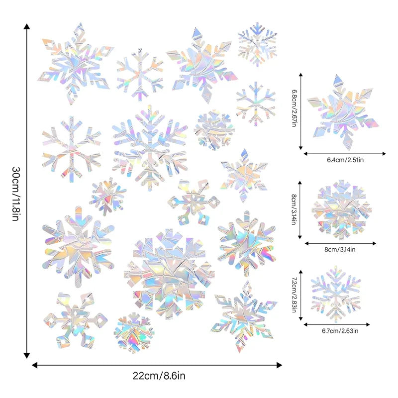 1 Set Snowflakes Pattern Christmas Home Decor