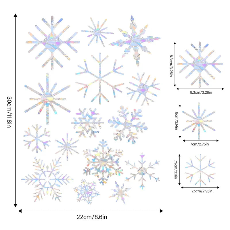 1 Set Snowflakes Pattern Christmas Home Decor