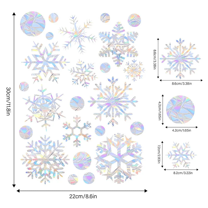 1 Set Snowflakes Pattern Christmas Home Decor